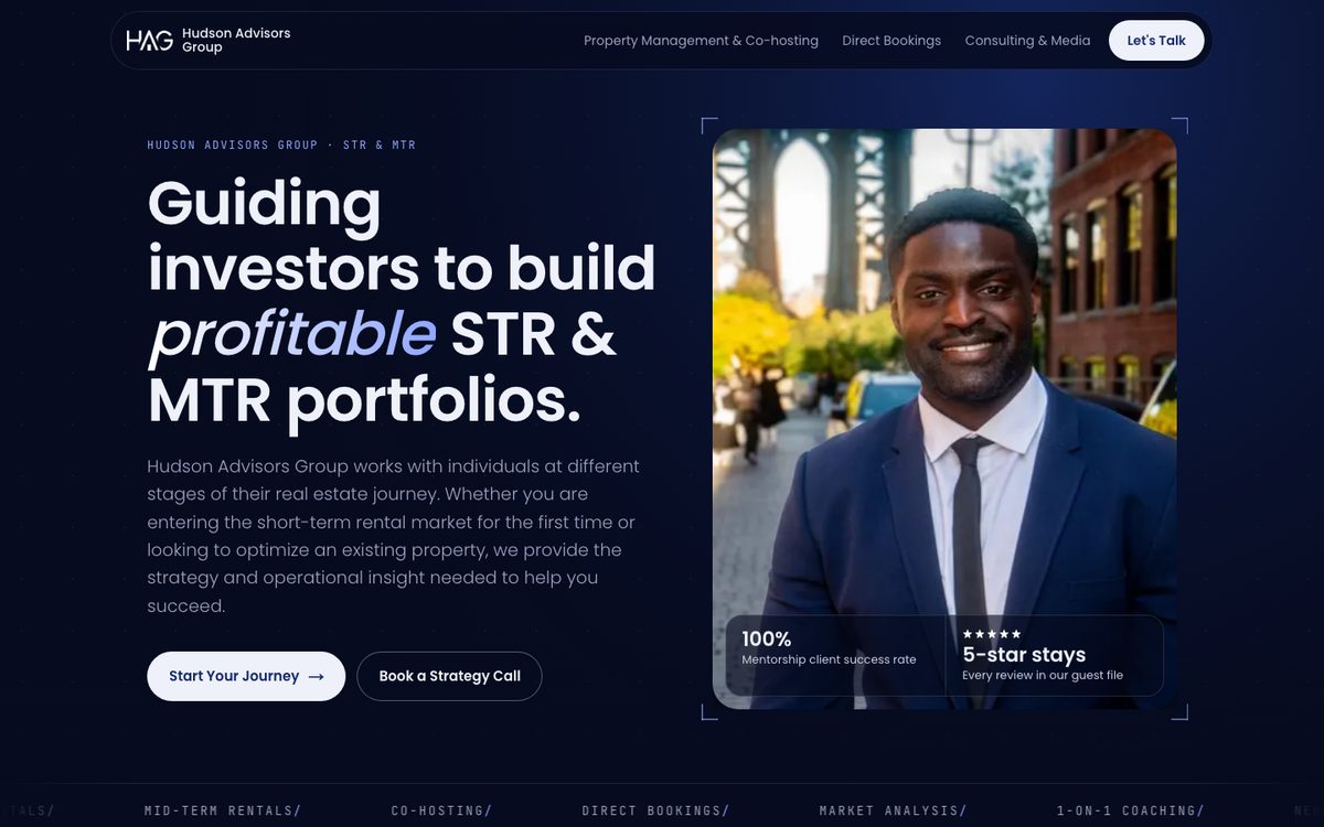 Hudson Advisors Group website